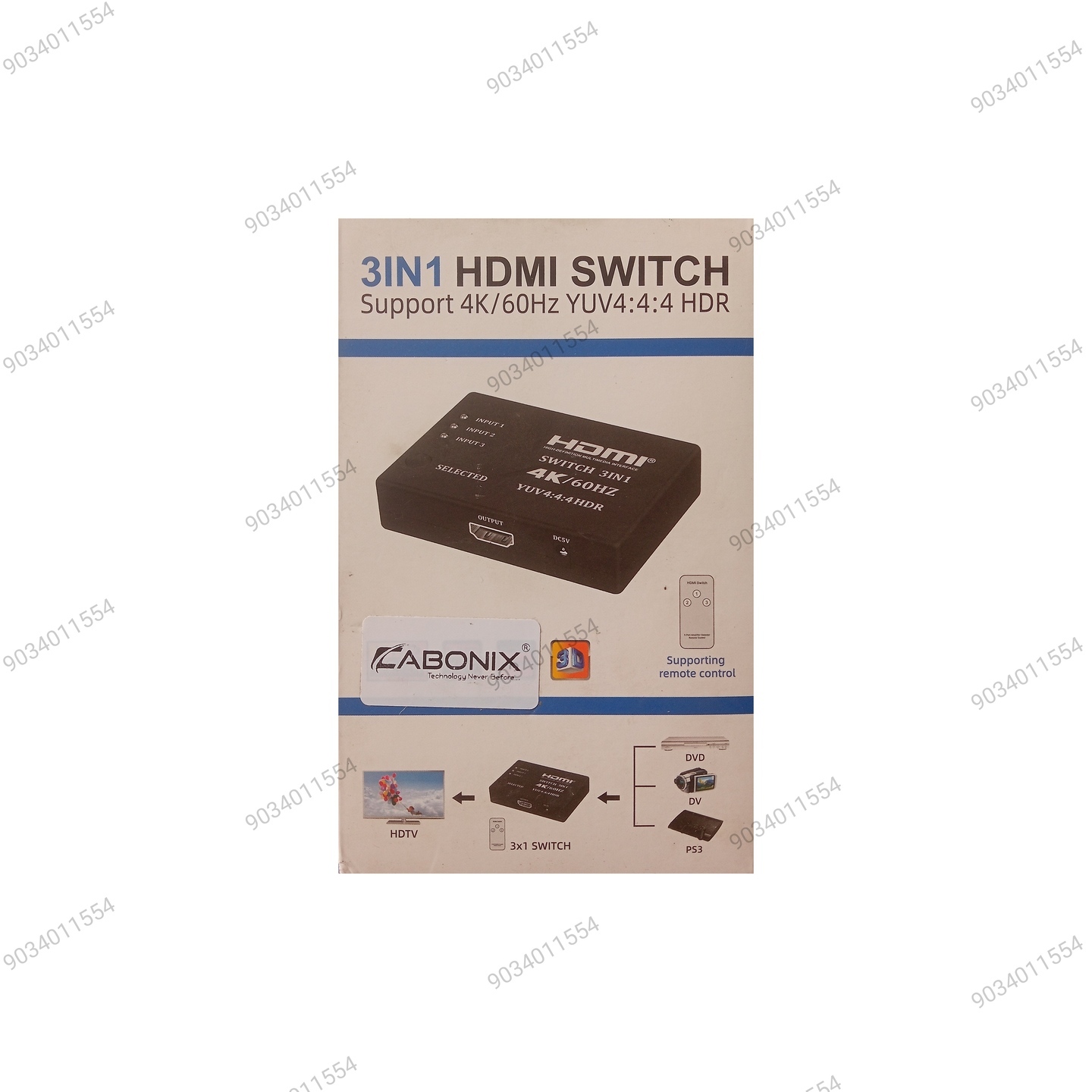 Hdmi Switch 3p Cabonix (Pvc) 