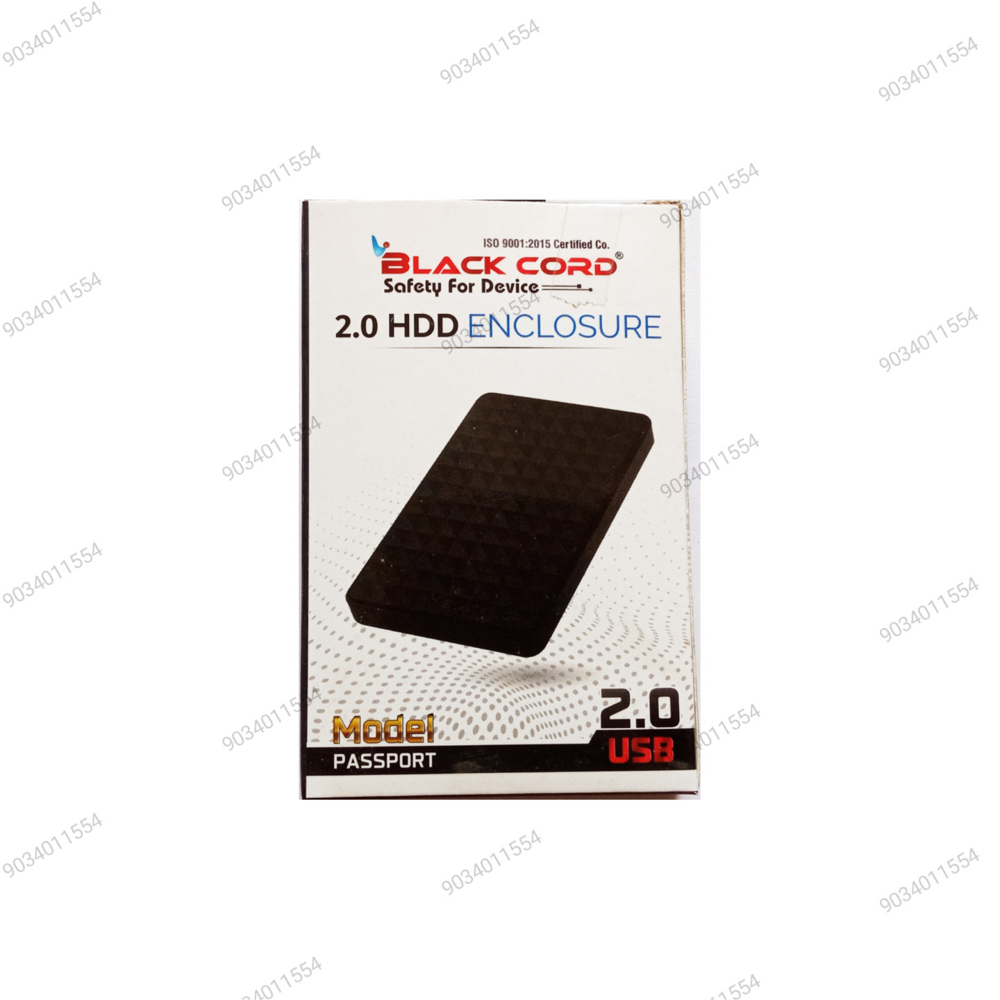 CASING FOR LAPTOP SATA HDD 2.0 BLACK CORD