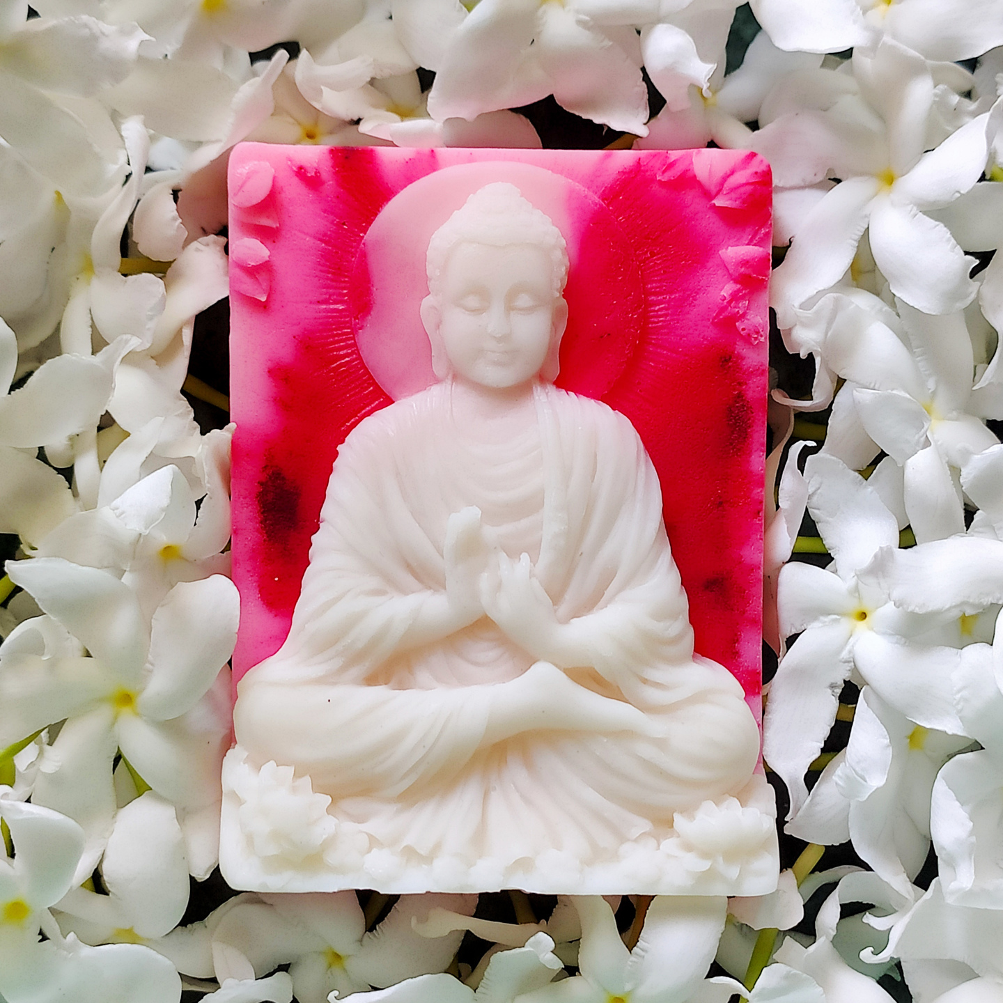 Rose Gautam Buddha Soy Wax Statue