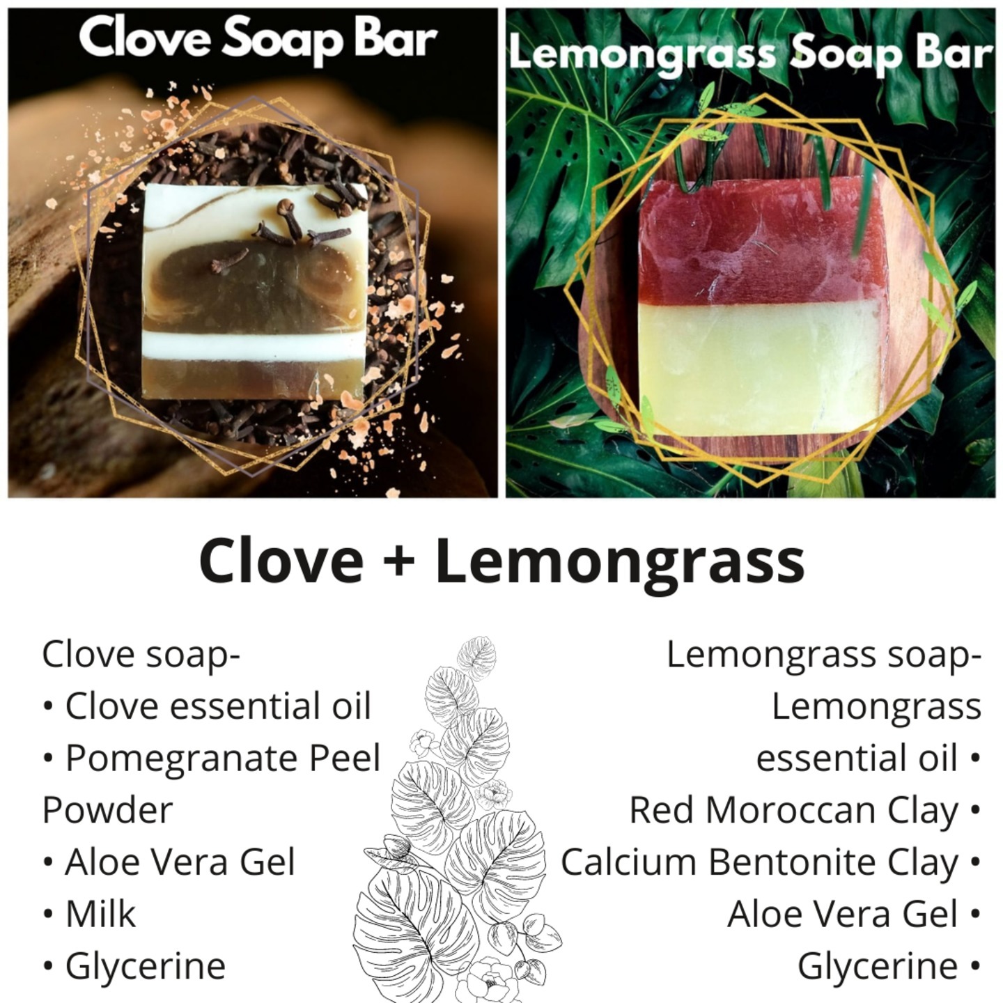 Clove Soap & Lemongrass Soap Bars