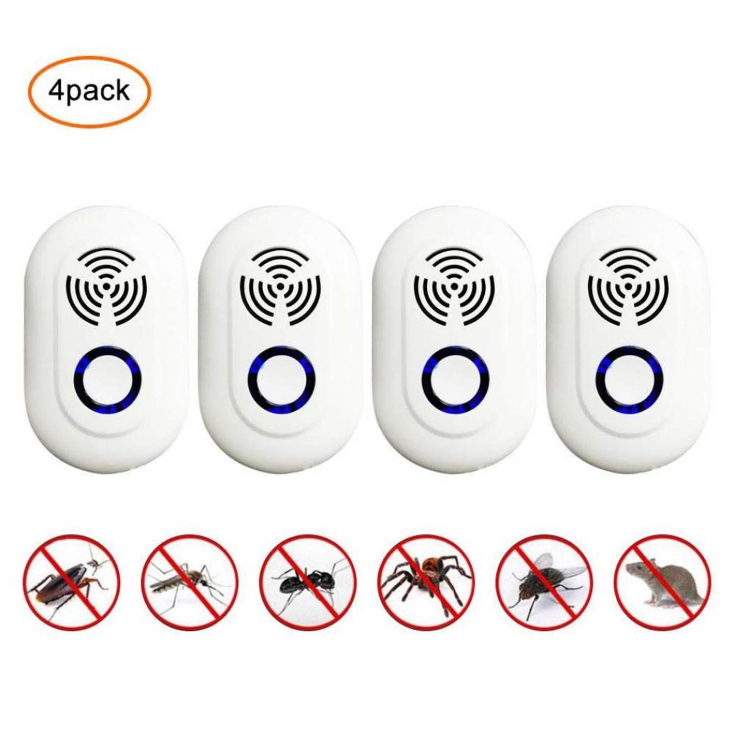 2019 version Ultrasonic Pest Repeller (Pack of 4)