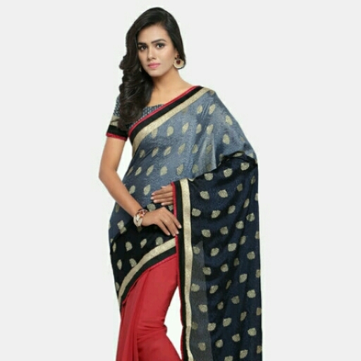 Stylish Georgette Embroidered Saree