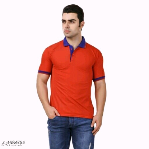 Diva Men's Stylish Polyester Solid T-Shirts 