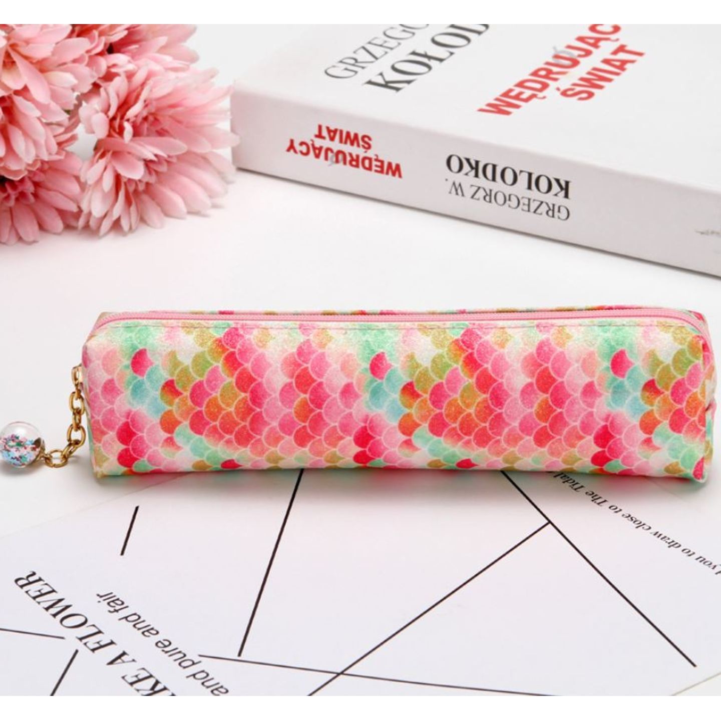 Rainbow Glitter Pencil Case