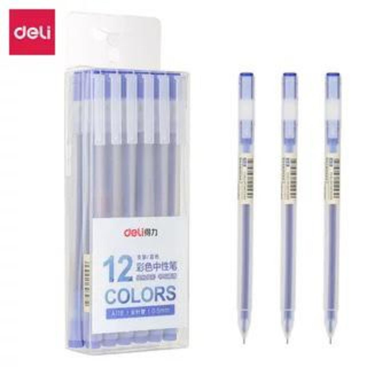 Deli Gel Ink Pen 0.5mm 12pcs