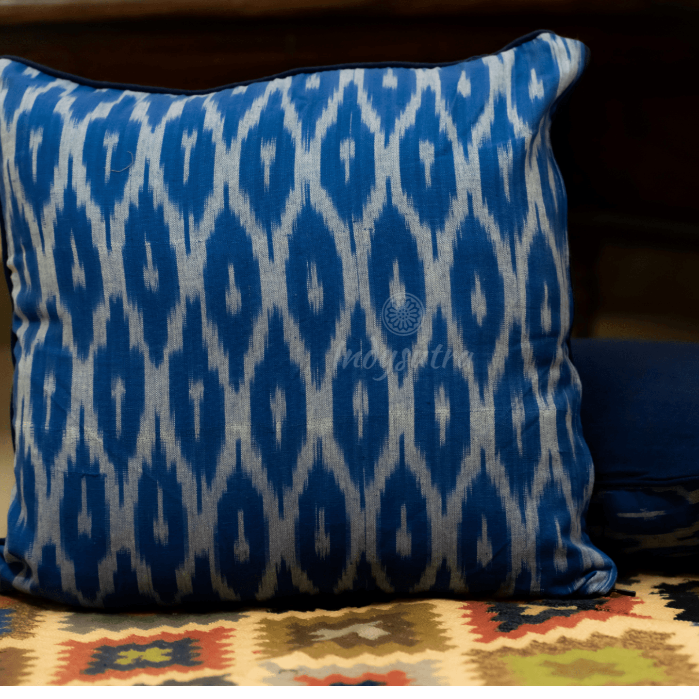 Blue Ikat Cushion Cover set