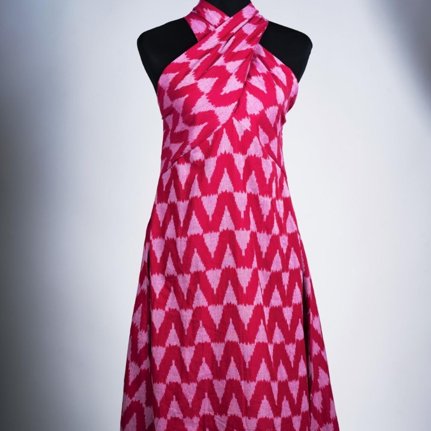 Pink Ikat Dress - Overlap
