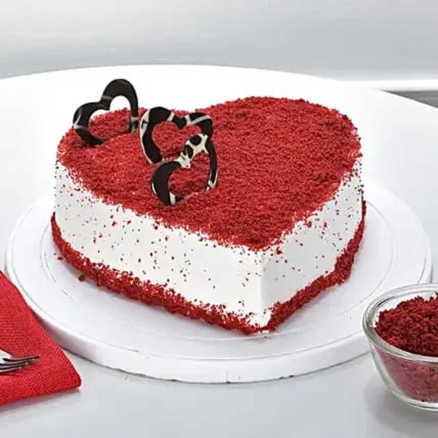 Heart Shaped Red Velvet Cake