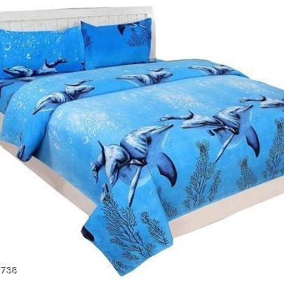 Trendy Attractive Poly Cotton Printed Double Bedsheets Vol 3