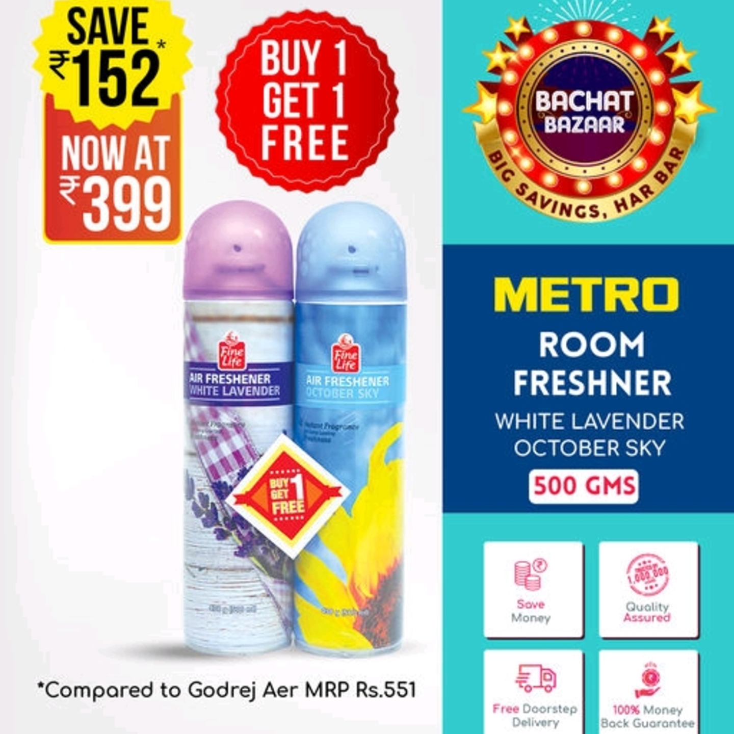 Metro Room Freshner, Buy 1 Get 1 Free