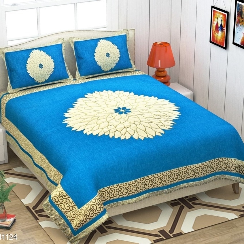 Allure Printed Chenille Double Bedsheets Vol 1