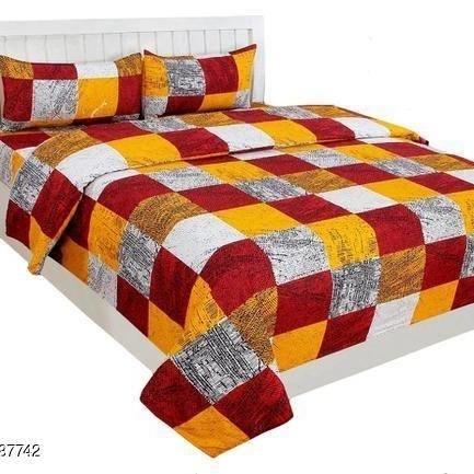 Trendy Attractive Poly Cotton Printed Double Bedsheets Vol 3