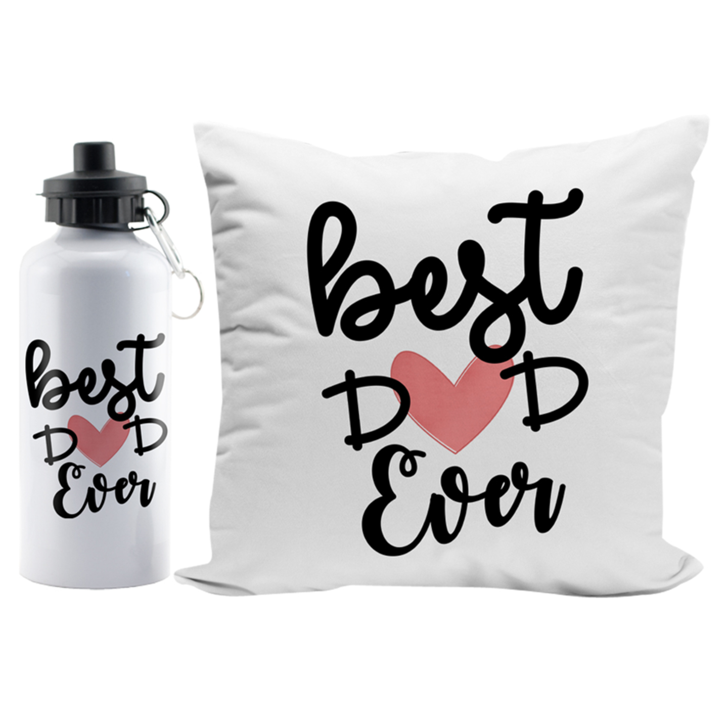 LOF Best Dad Ever Gifts For Father's Day and Birthday Anniversary 12x12 Cushion Cover and Sport Sipper Water Bottle combo