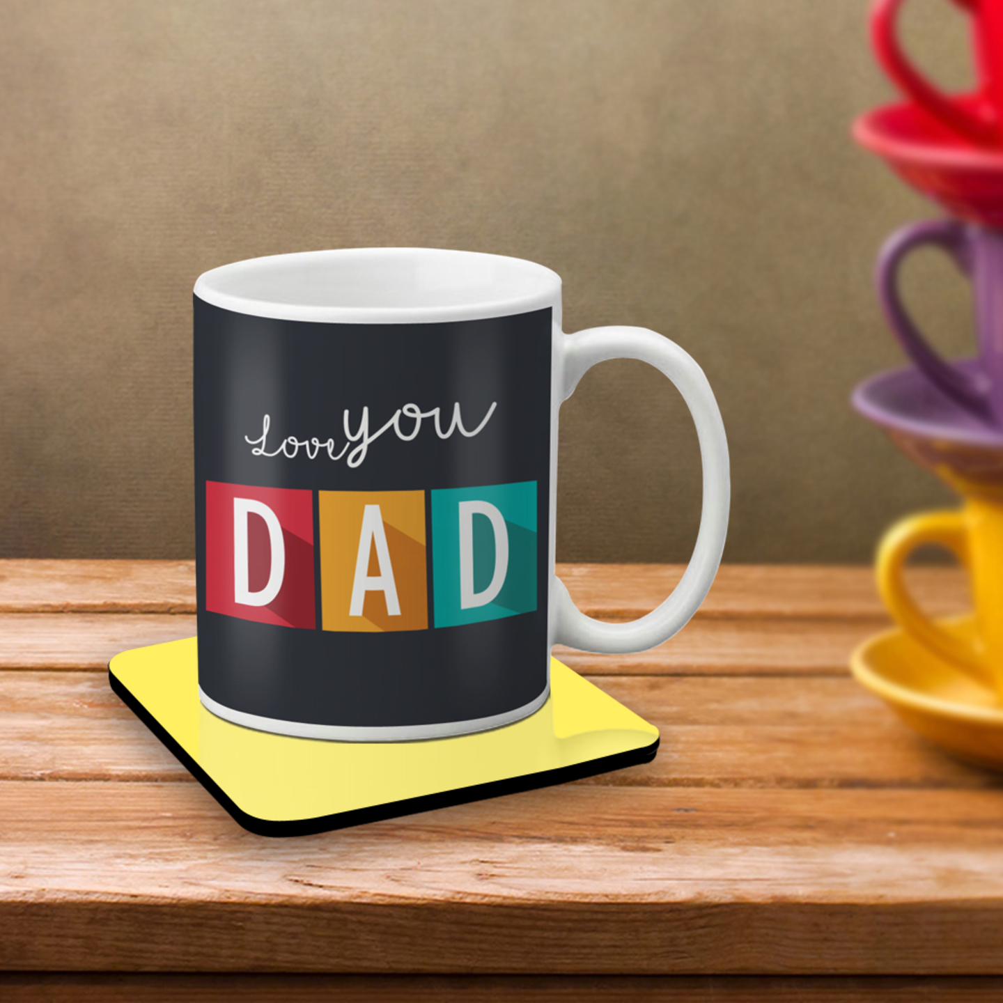 LOF I Love Dad Gifts For Father's Day and Birthday Anniversary 325 ml Ceramic Coffee Mug