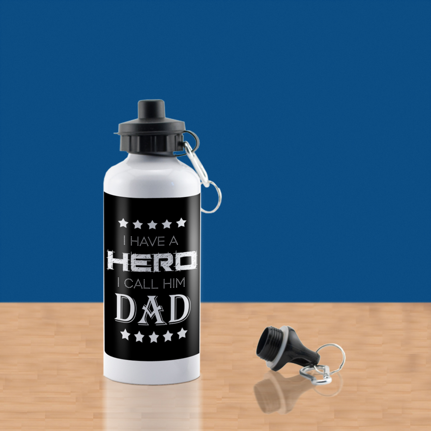 LOF I Have A Hero I Call Him Dad Gifts For Father's Day and Birthday Anniversary 600 ml Water Sipper Bottle