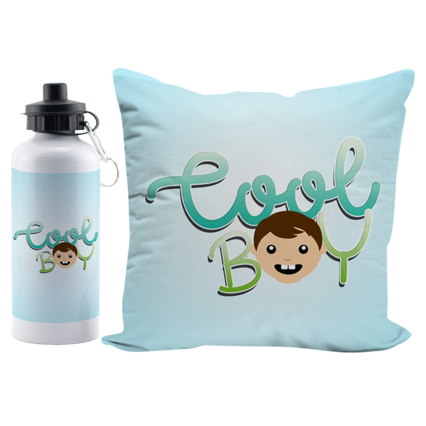 LOF Coo Boy Gift for Brother and Son Birthday 12x12 Cushion Cover and Sport Sipper Water Bottle combo