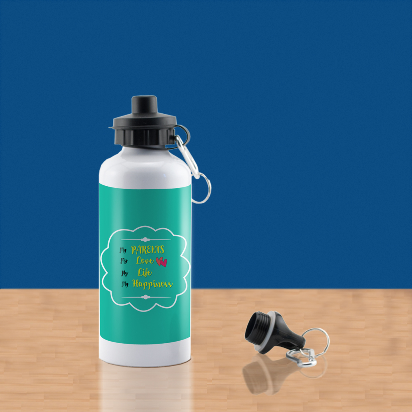LOF Parents Love Life Happiness Best Gifts For Mummy Papa Dad and Birthday Anniversary 600 ml Water Sipper Bottle
