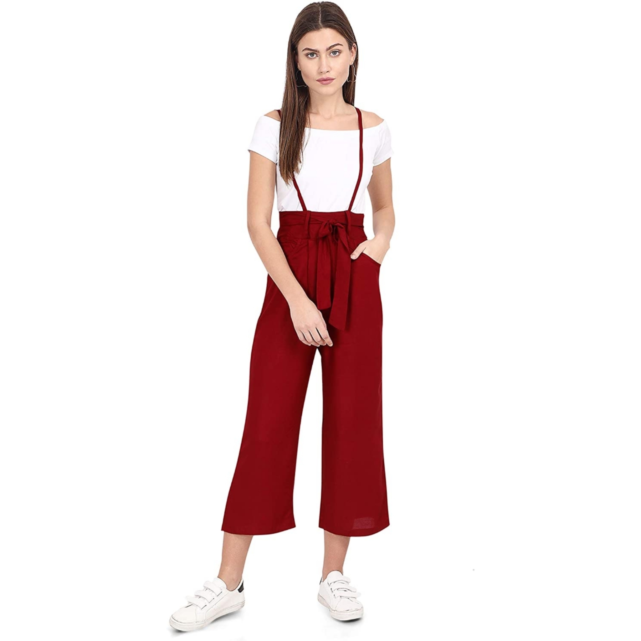 Women's Rayon Dungarees with T-shirt