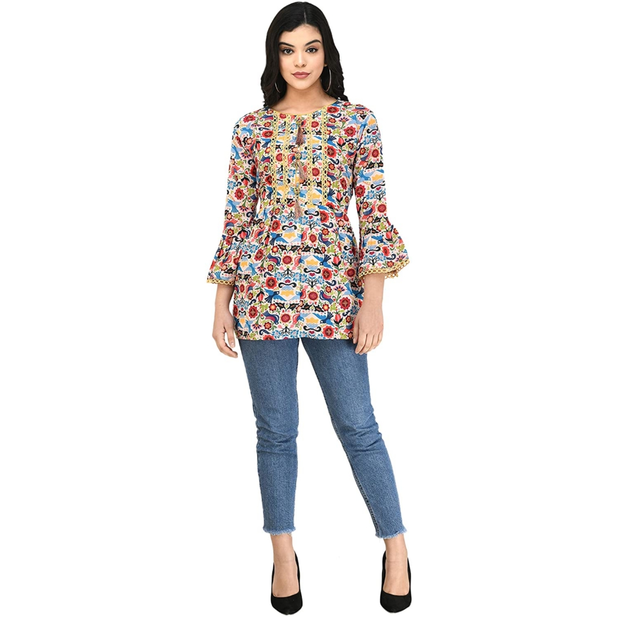 Women's Printed Rayon Top