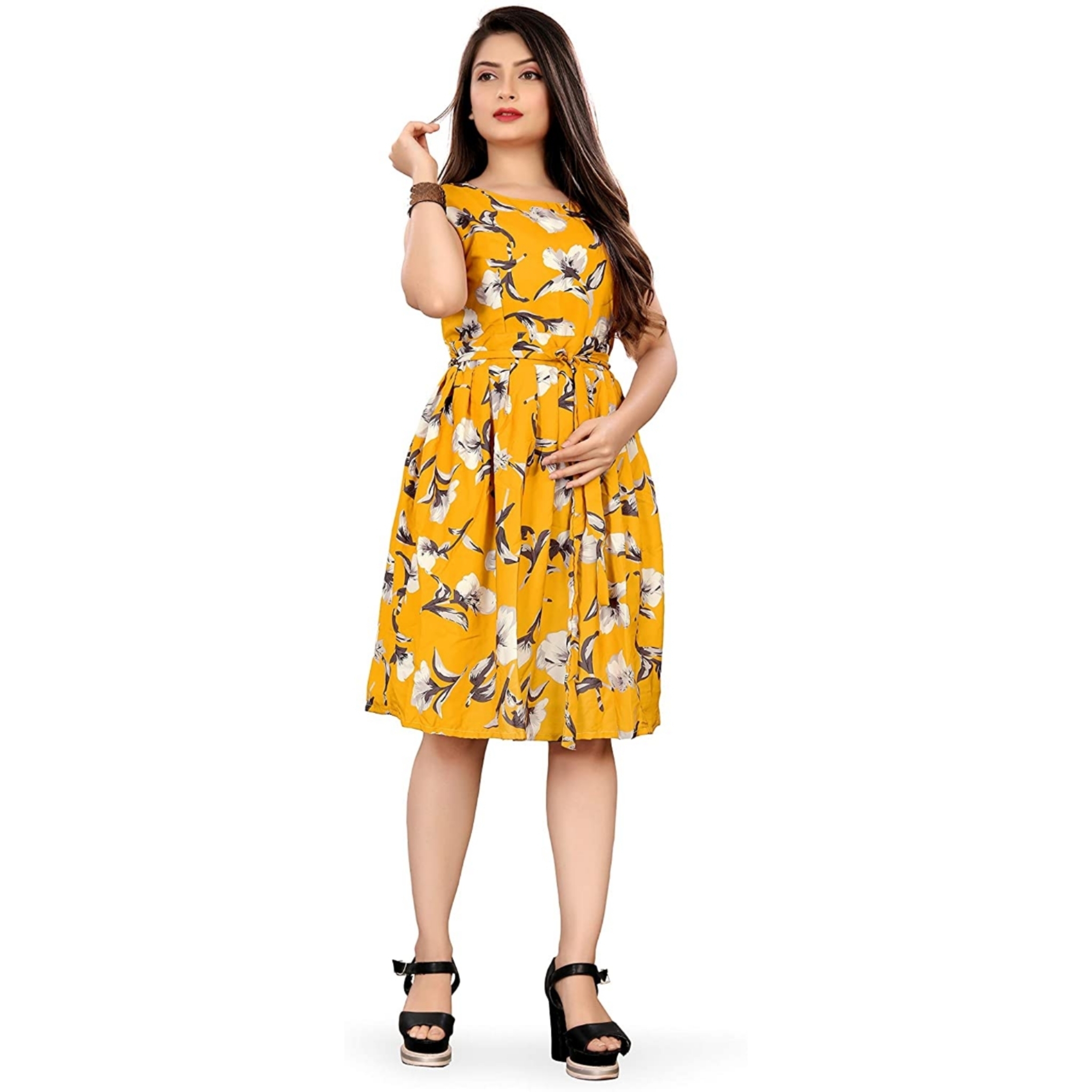 Women's Printed Knee Length Dress