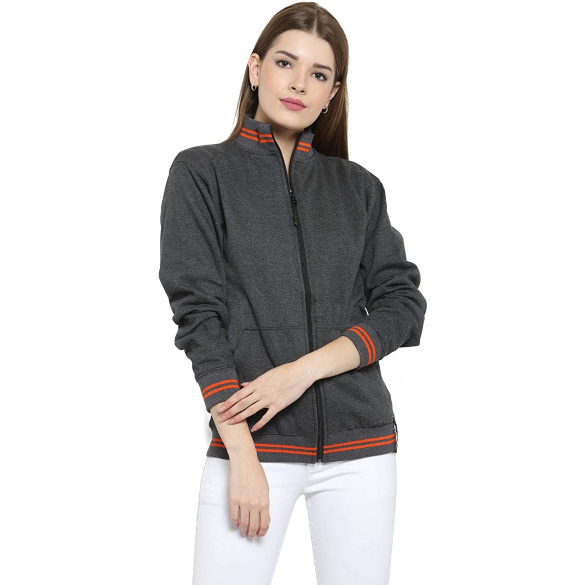 Women's Cotton Highneck Sweatshirt