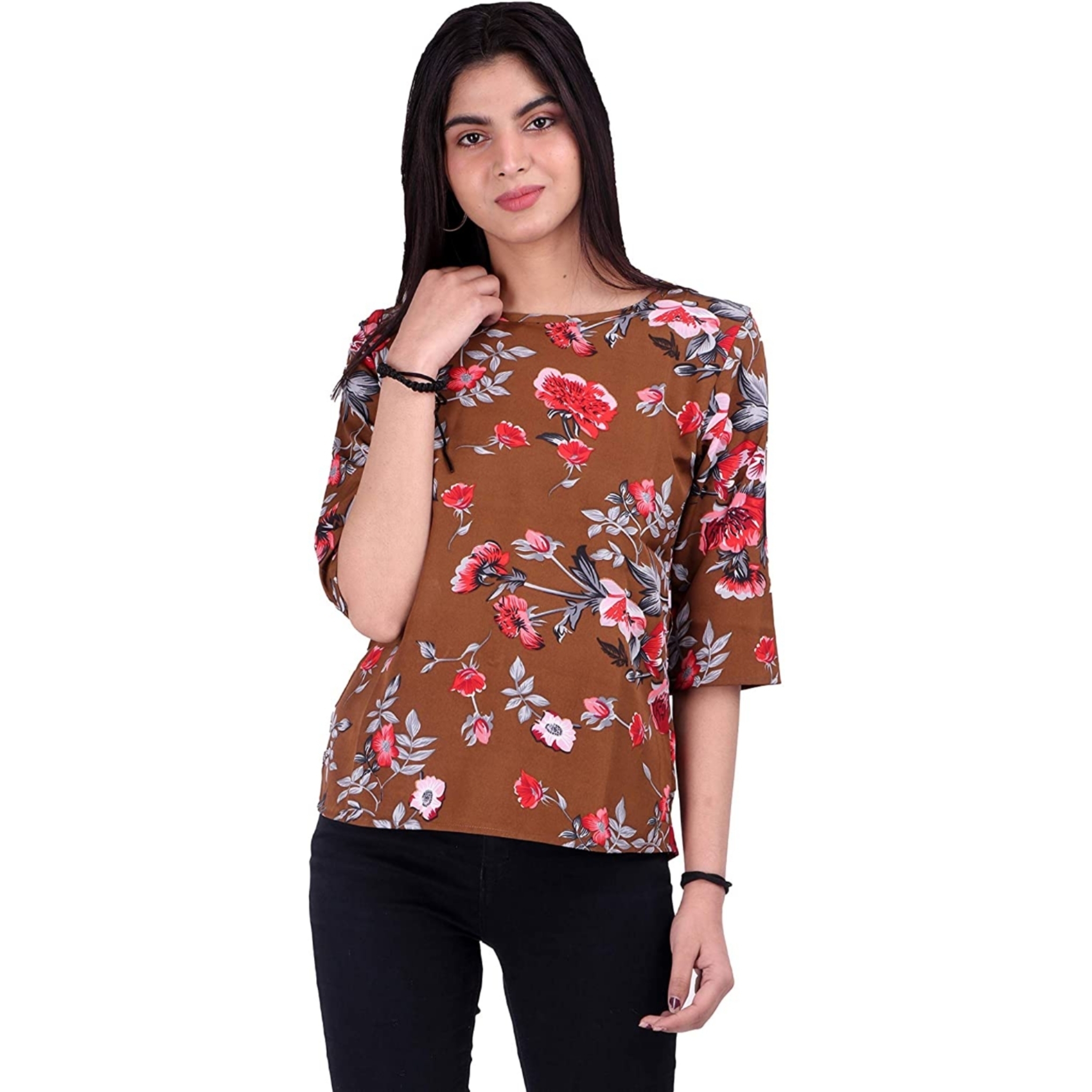 Women's Printed Round Neck T-shirt