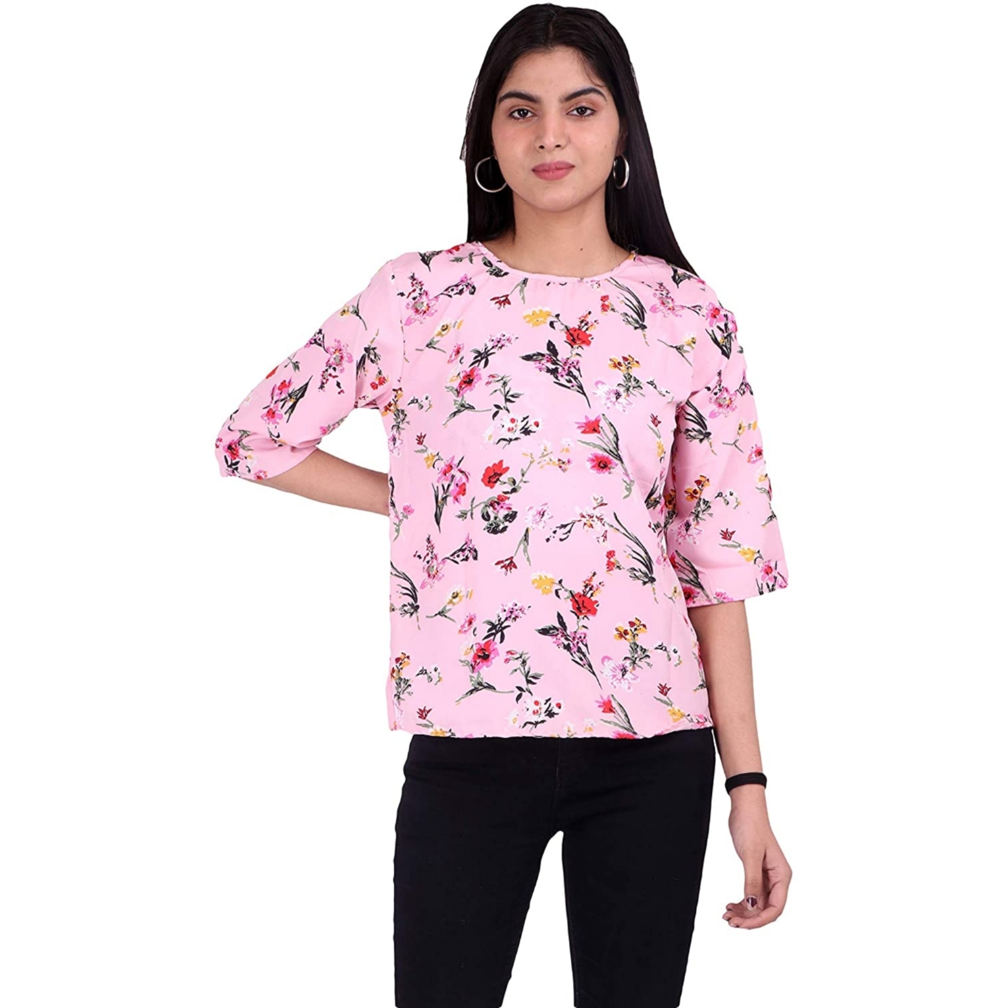 Women's Printed Round Neck T-shirt