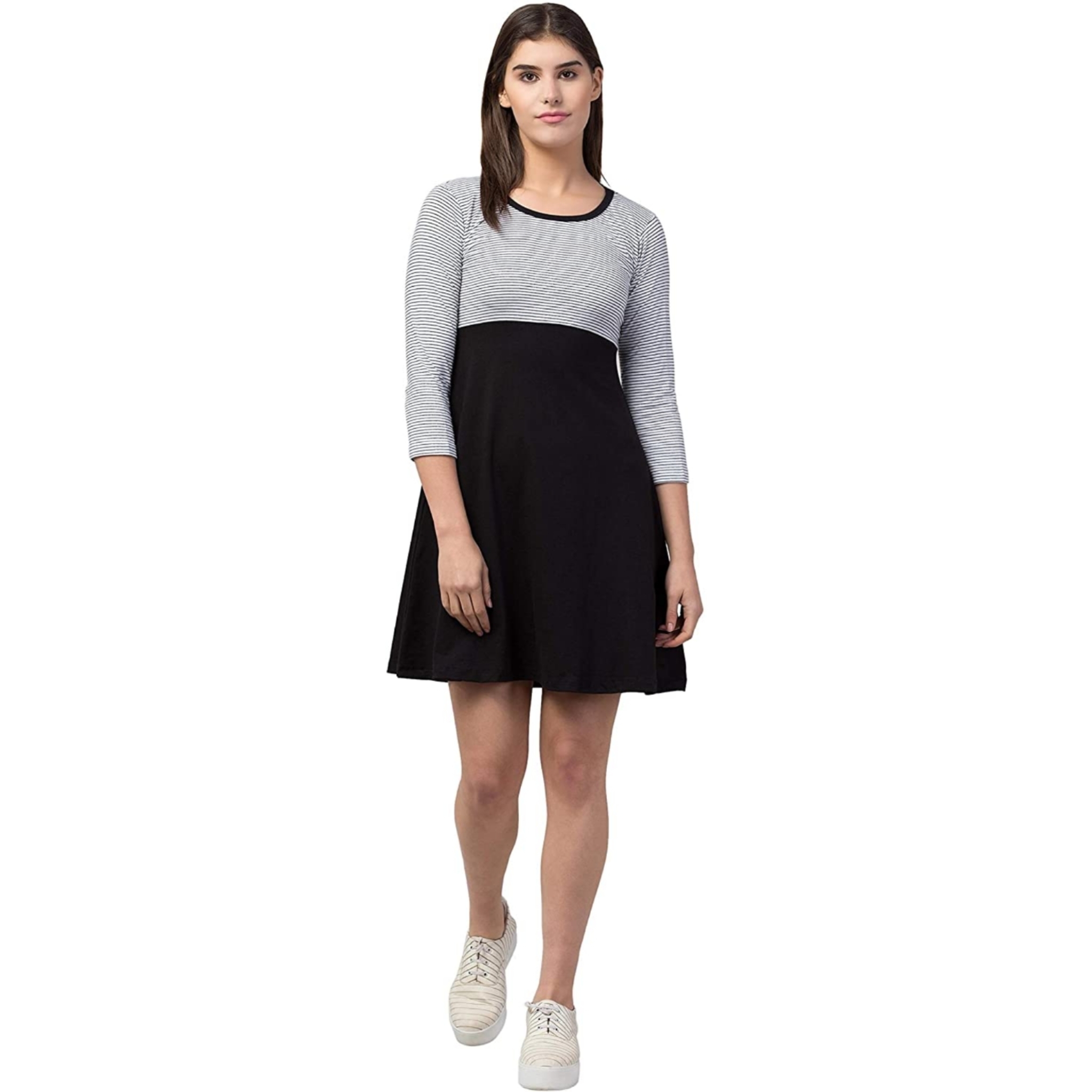 Women's Off White Skater Midi Dress