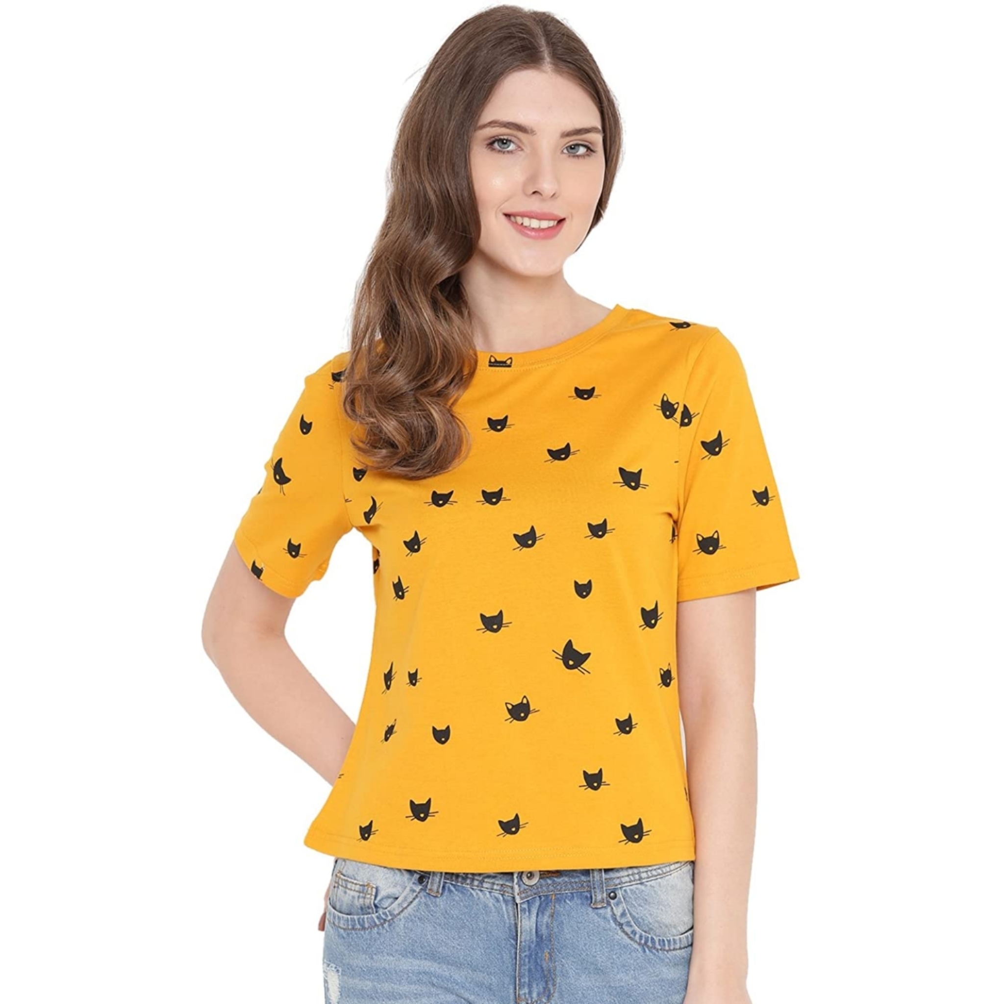 Women's Round Neck Printed Top