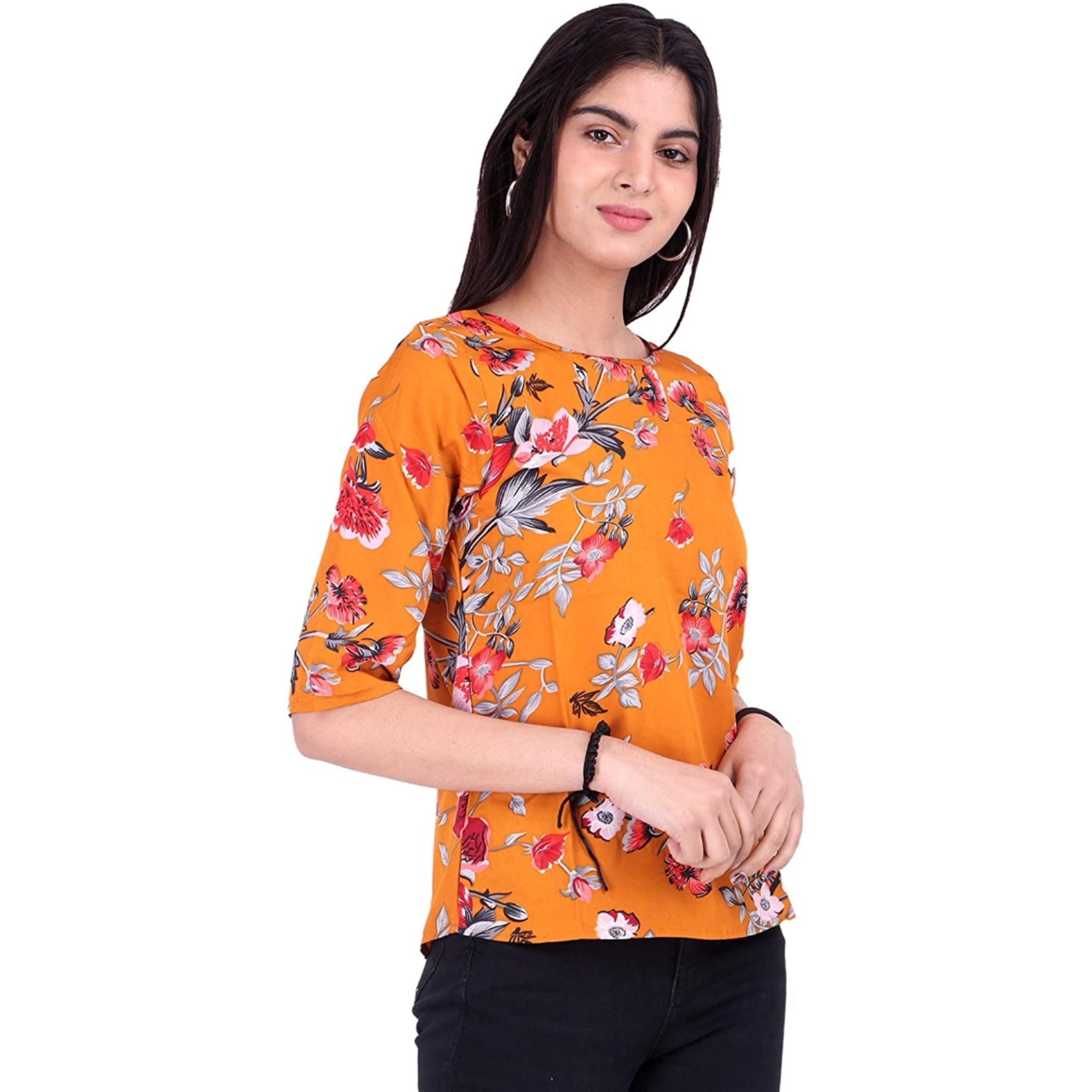 Women's Printed Round Neck T-shirt