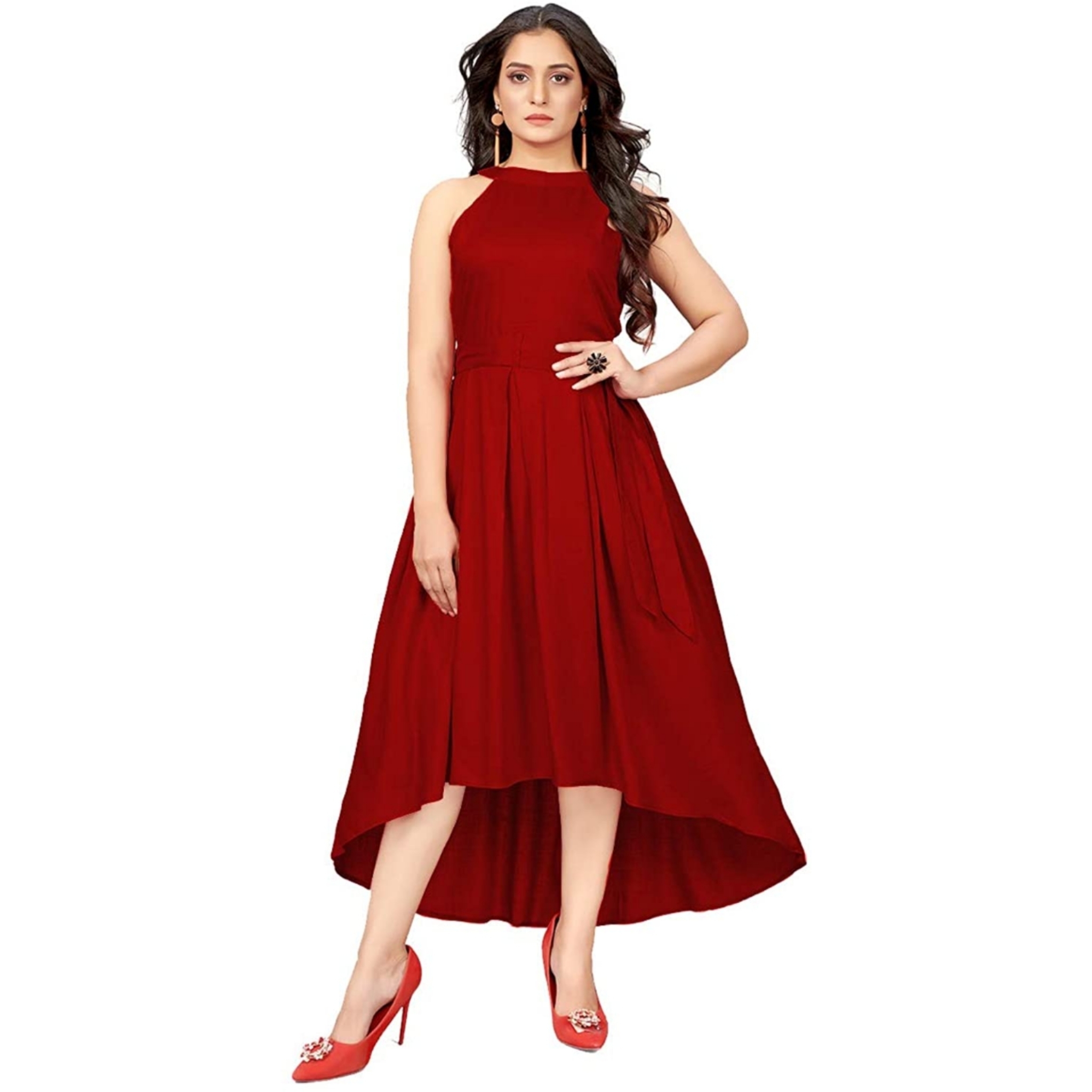 Women's Fit & Flare Midi Dress