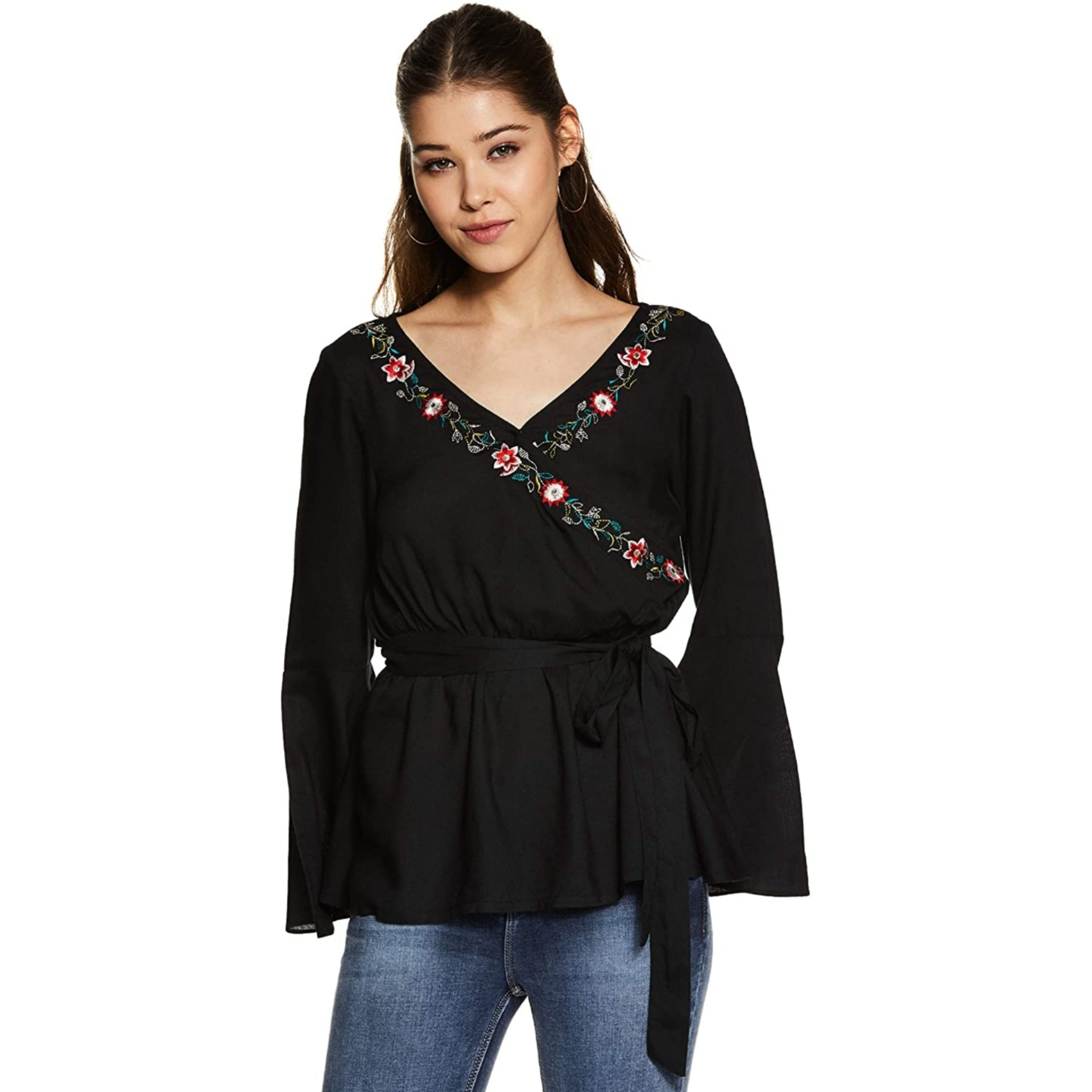 Women's Rayon Wrap Top