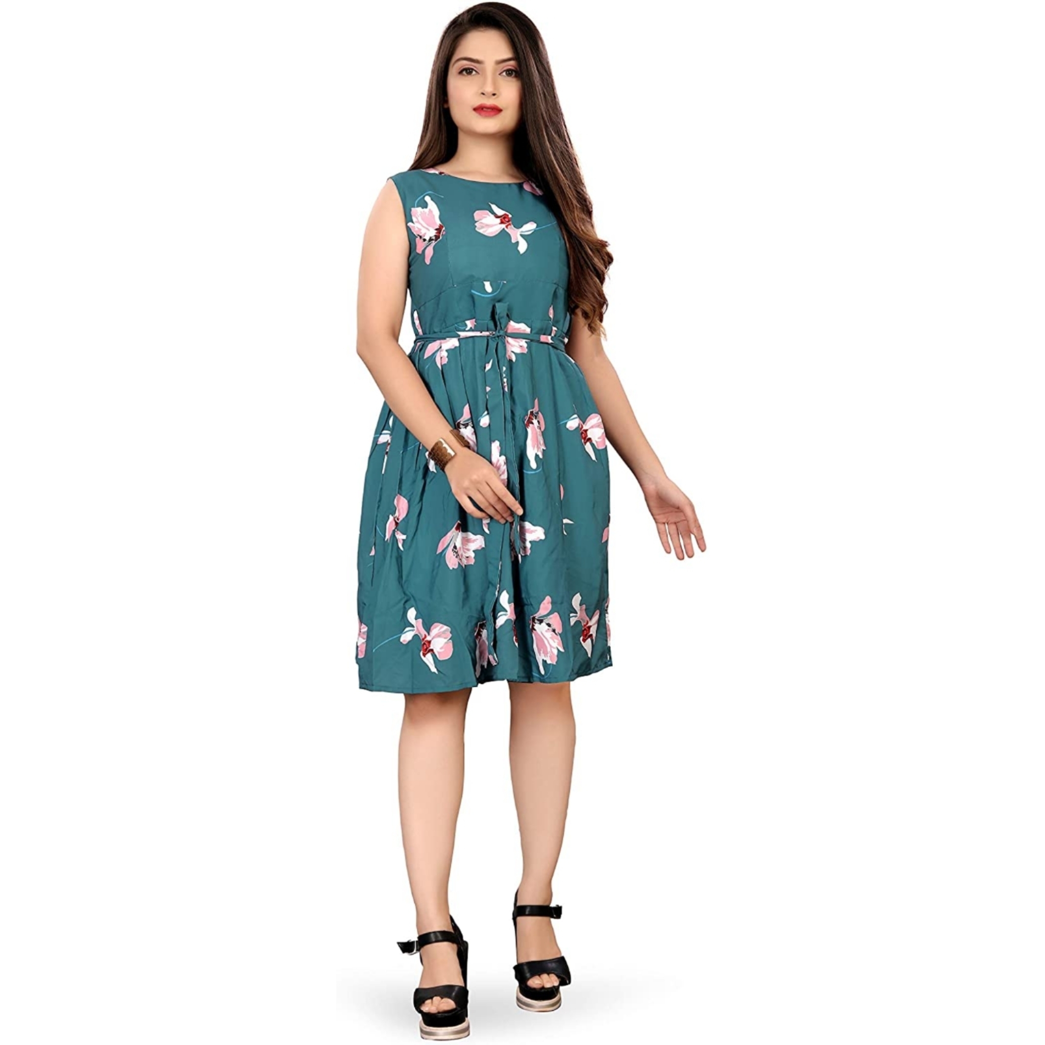 Women's Printed Knee Length Dress