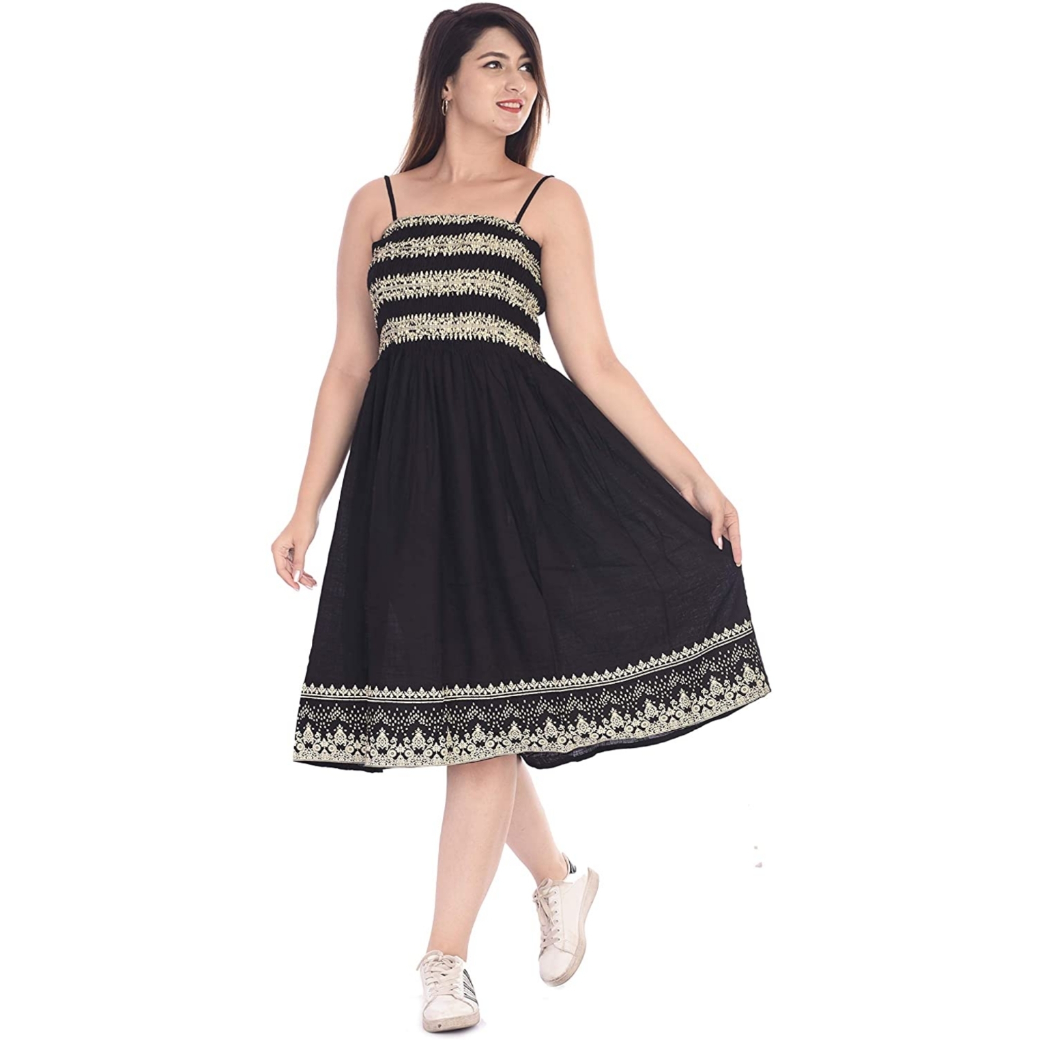 Women's Free Size Smokey Dress