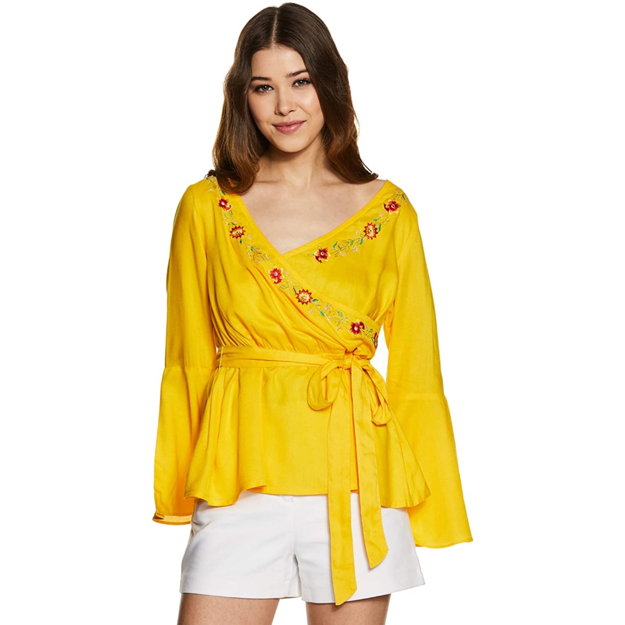 Women's Rayon Wrap Top