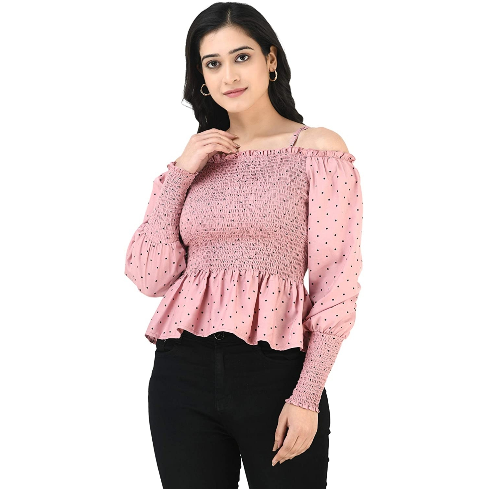 Women's Casual Polka Print Top