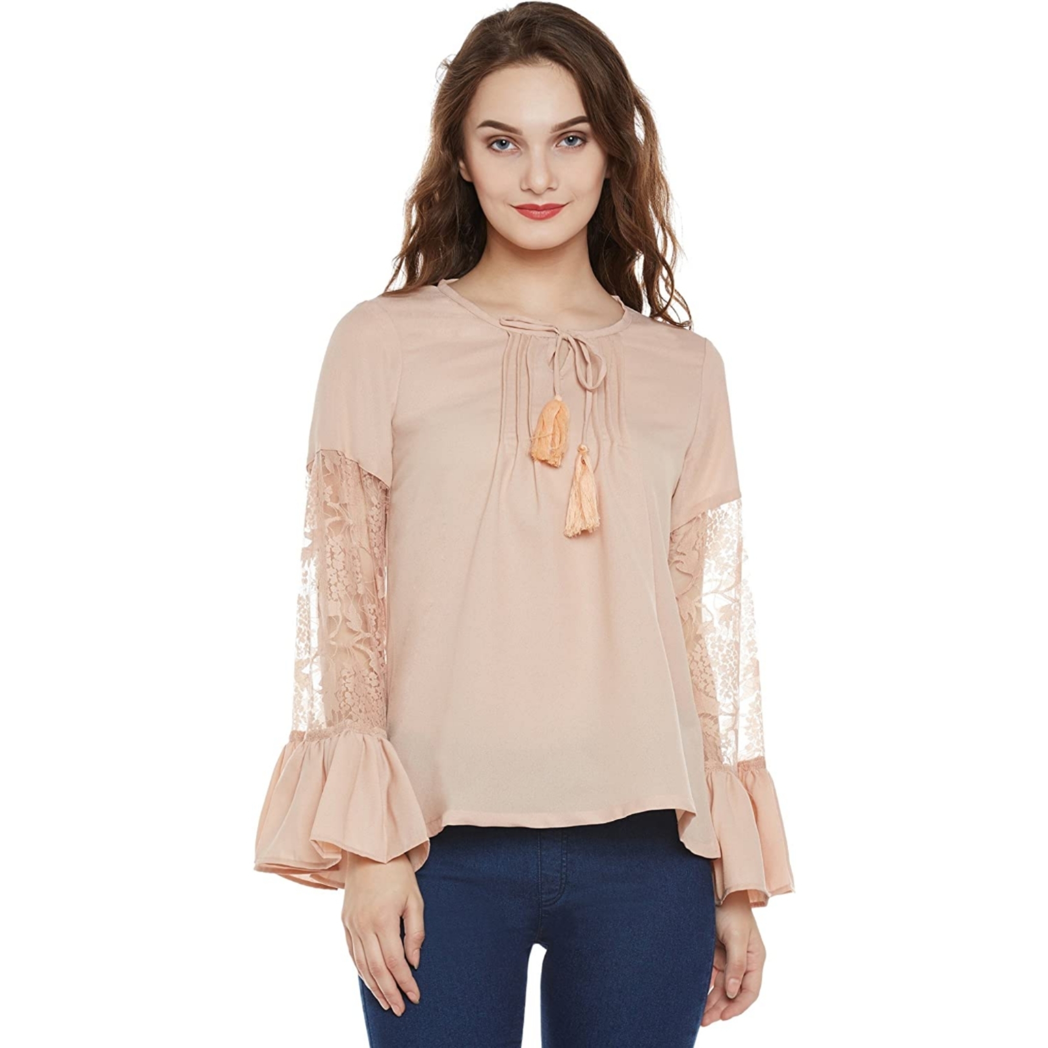 Women's Ruffled Printed Top