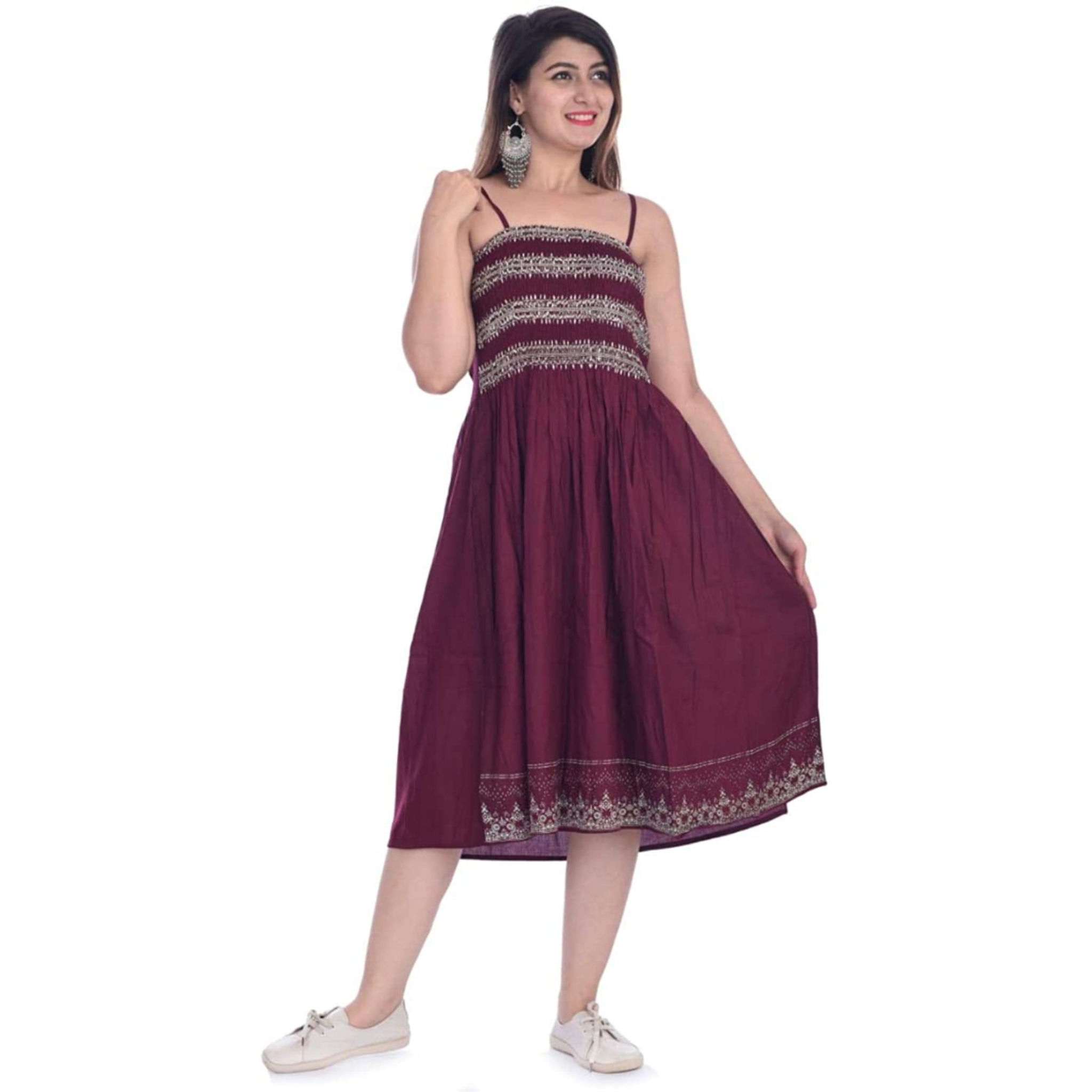 Women's Free Size Smokey Dress