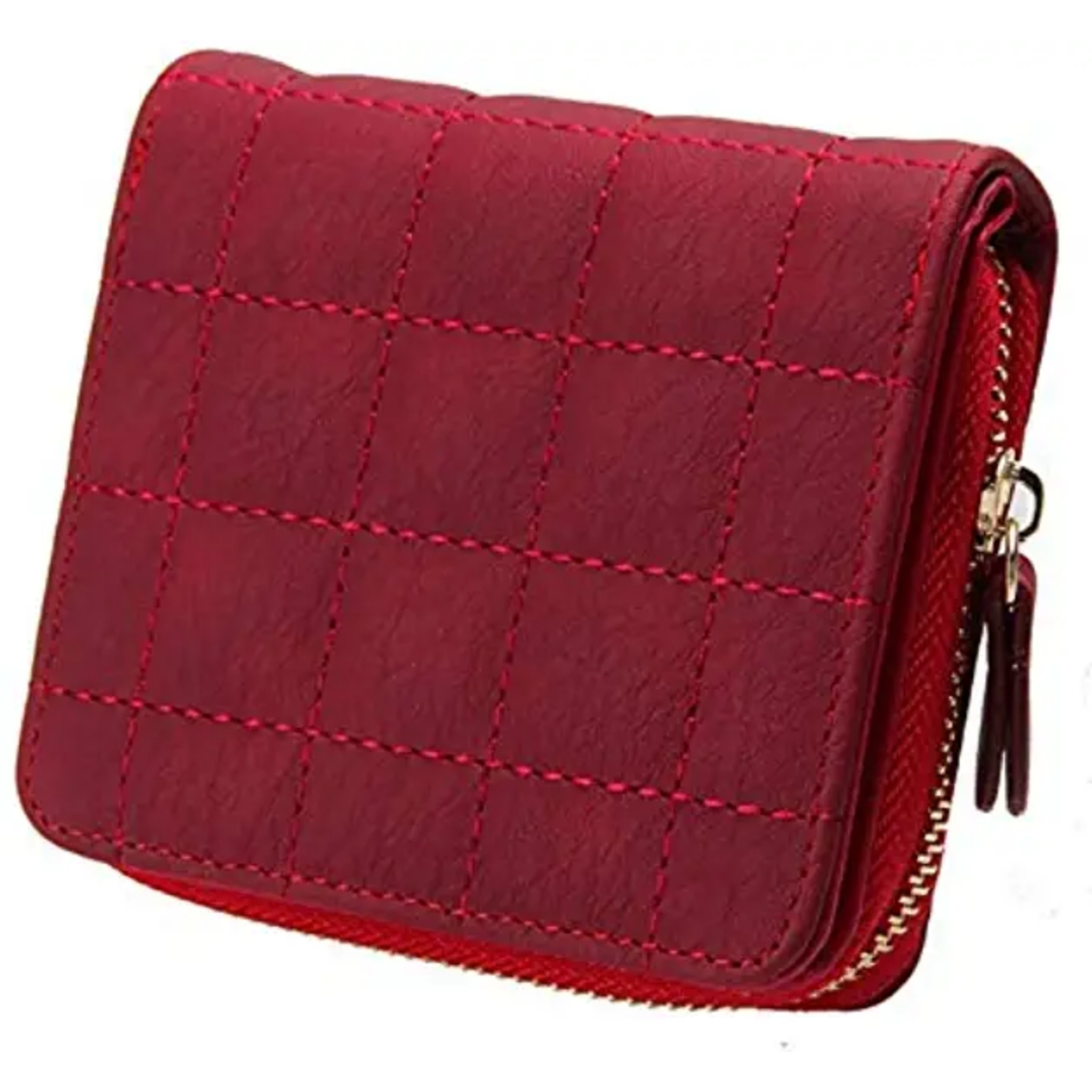 Women's Red Synthetic Card Holder