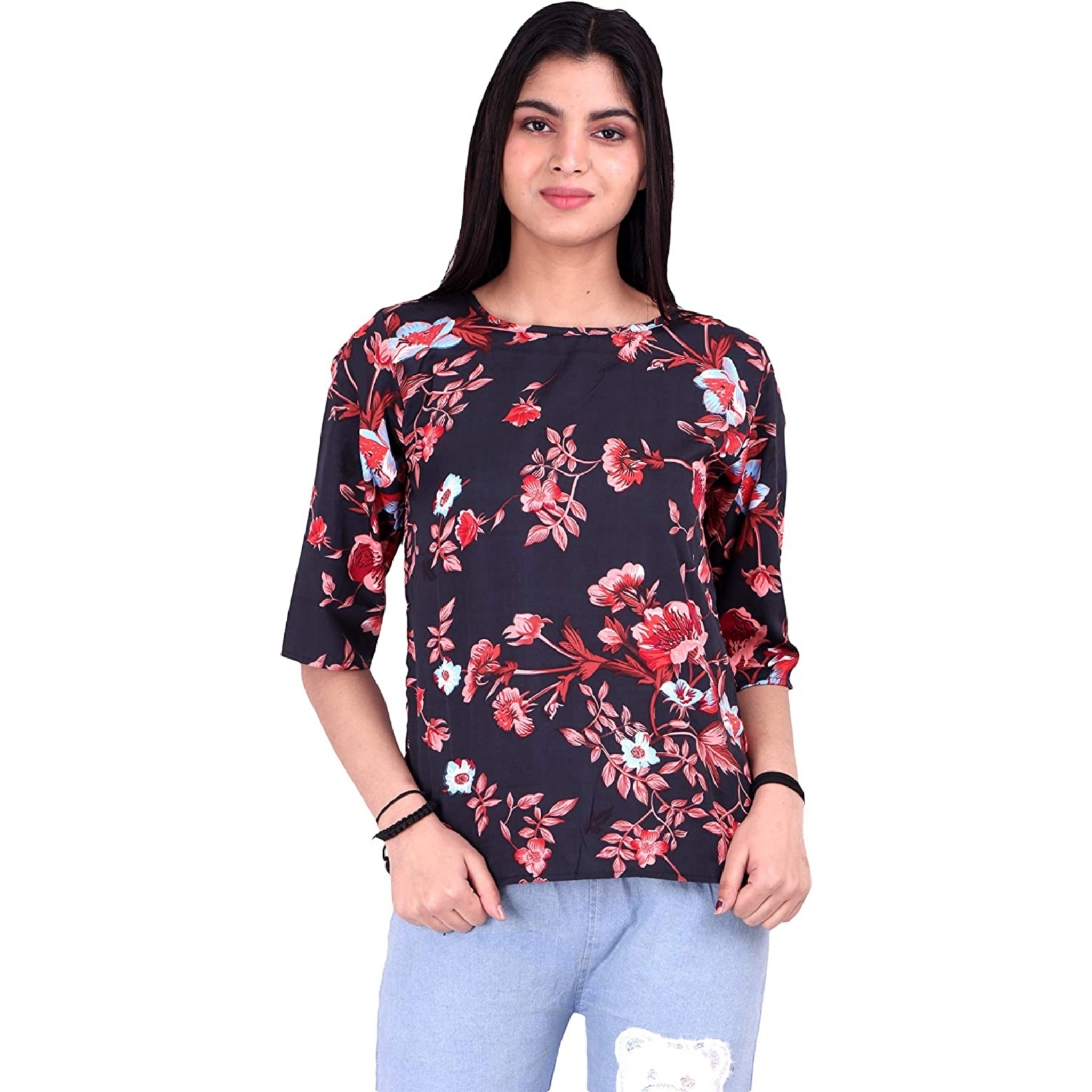 Women's Printed Round Neck T-shirt