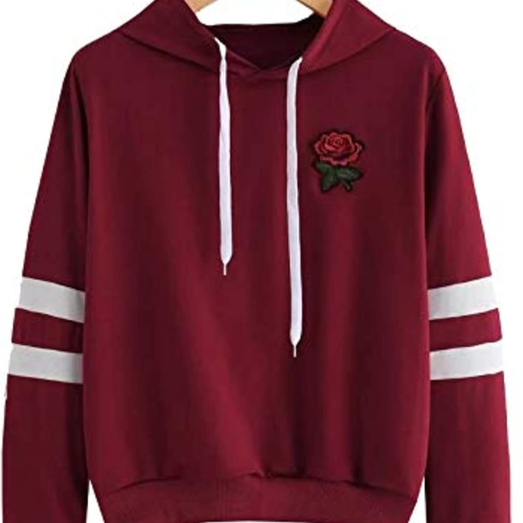 Popster Solid Fleece Hoody Regular Fit Long Sleeve Womens Sweatshirt 