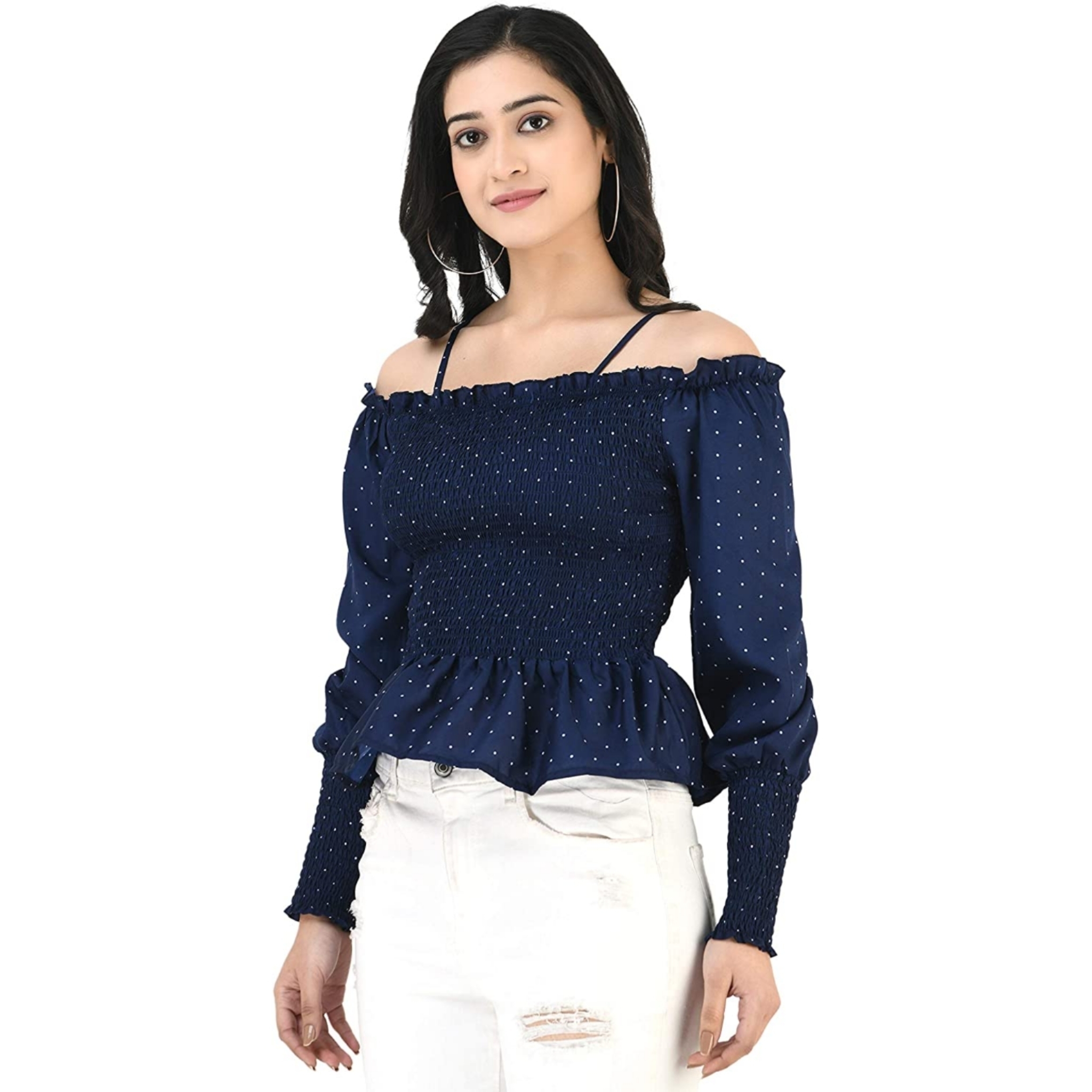 Women's Casual Polka Print Top
