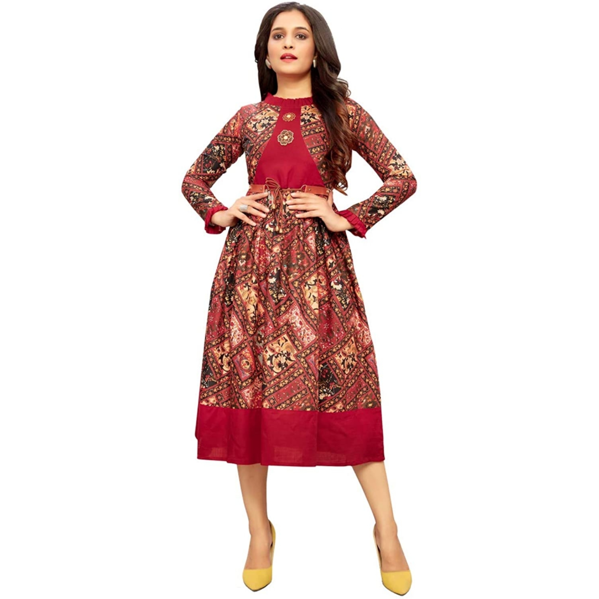 Women's Fit & Flare Midi Dress