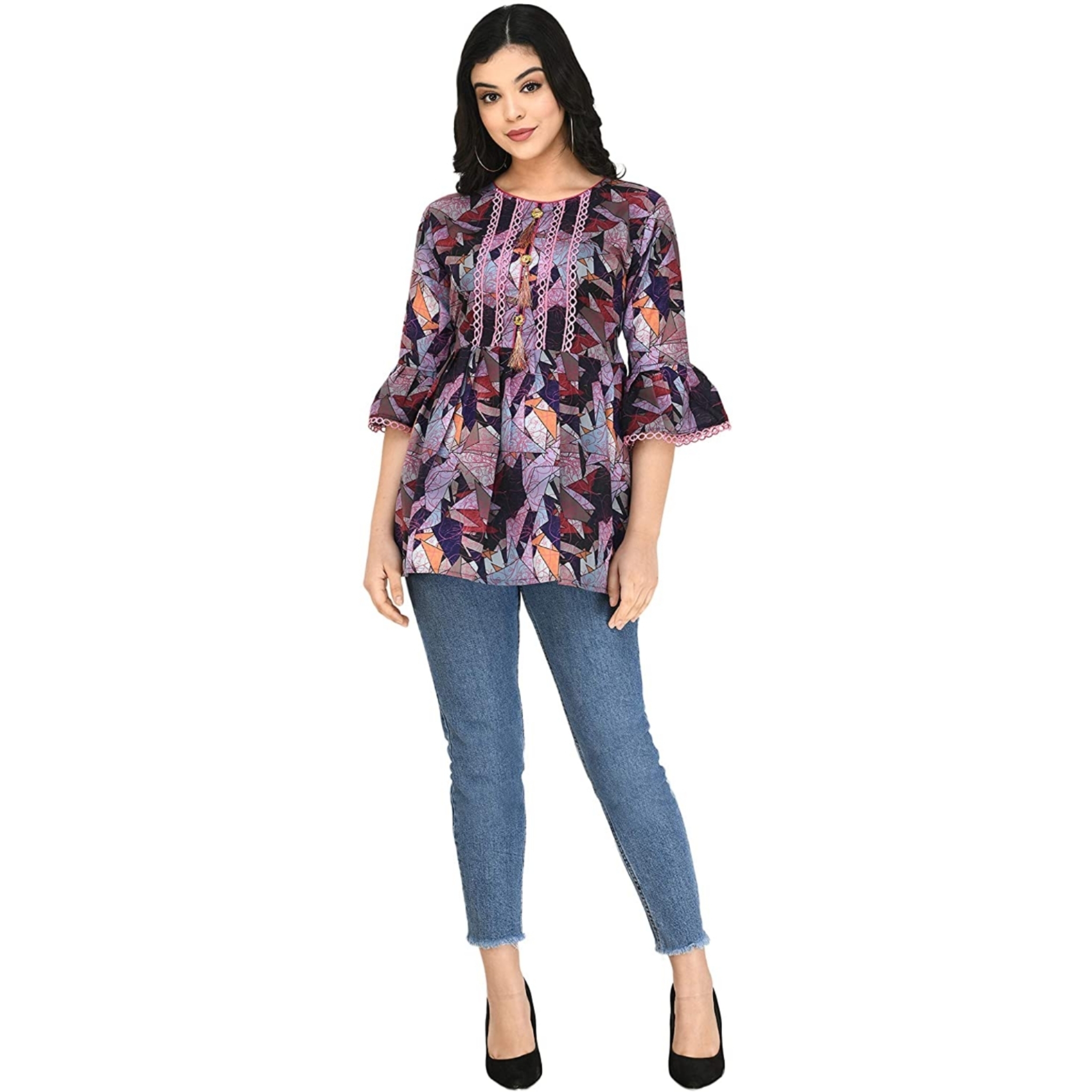 Women's Printed Rayon Top