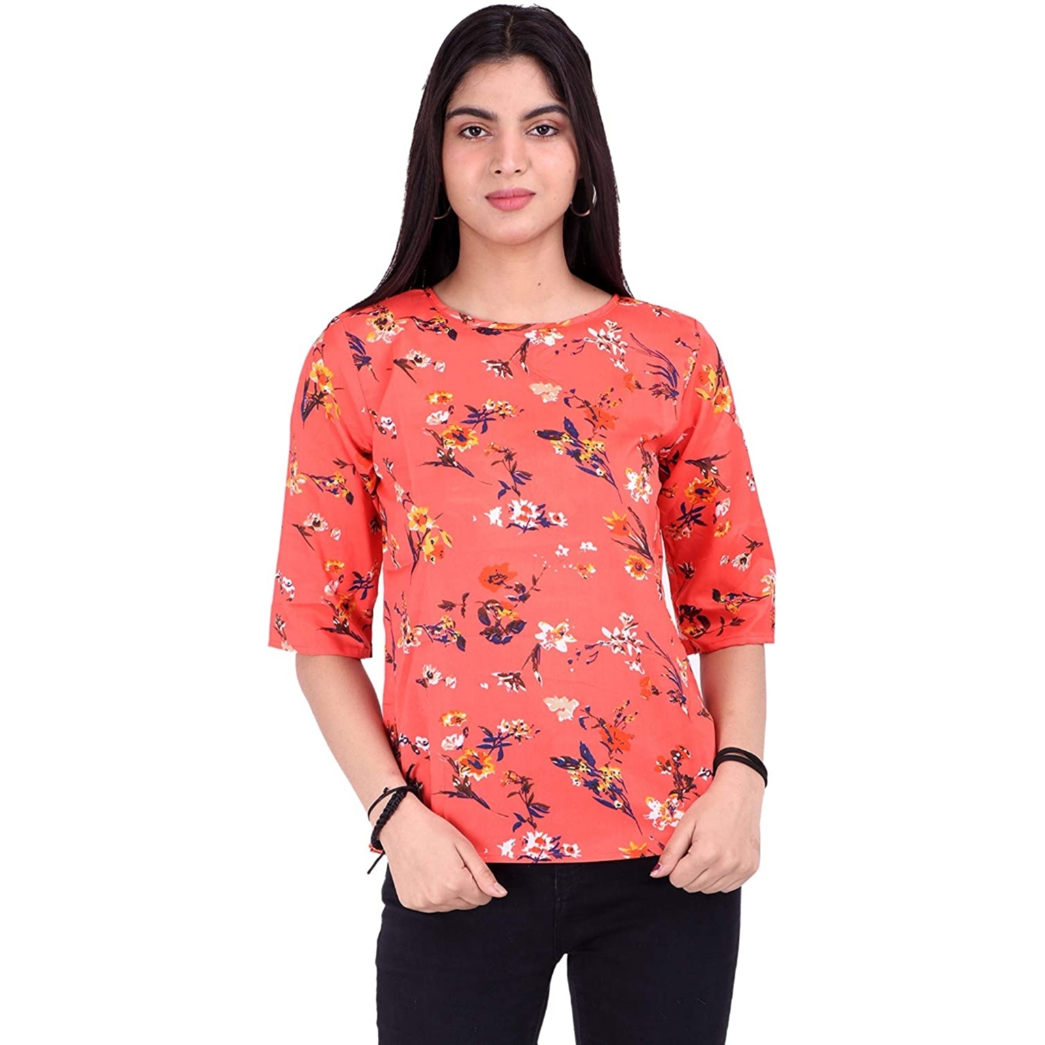 Women's Printed Round Neck T-shirt