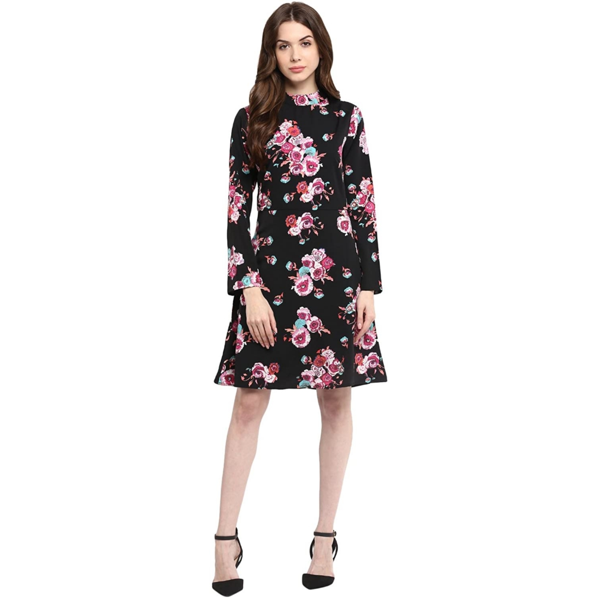 Women's Round Neck Printed Dress