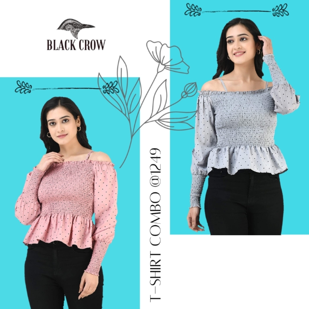 Women's Polka dot T-shirt Combo