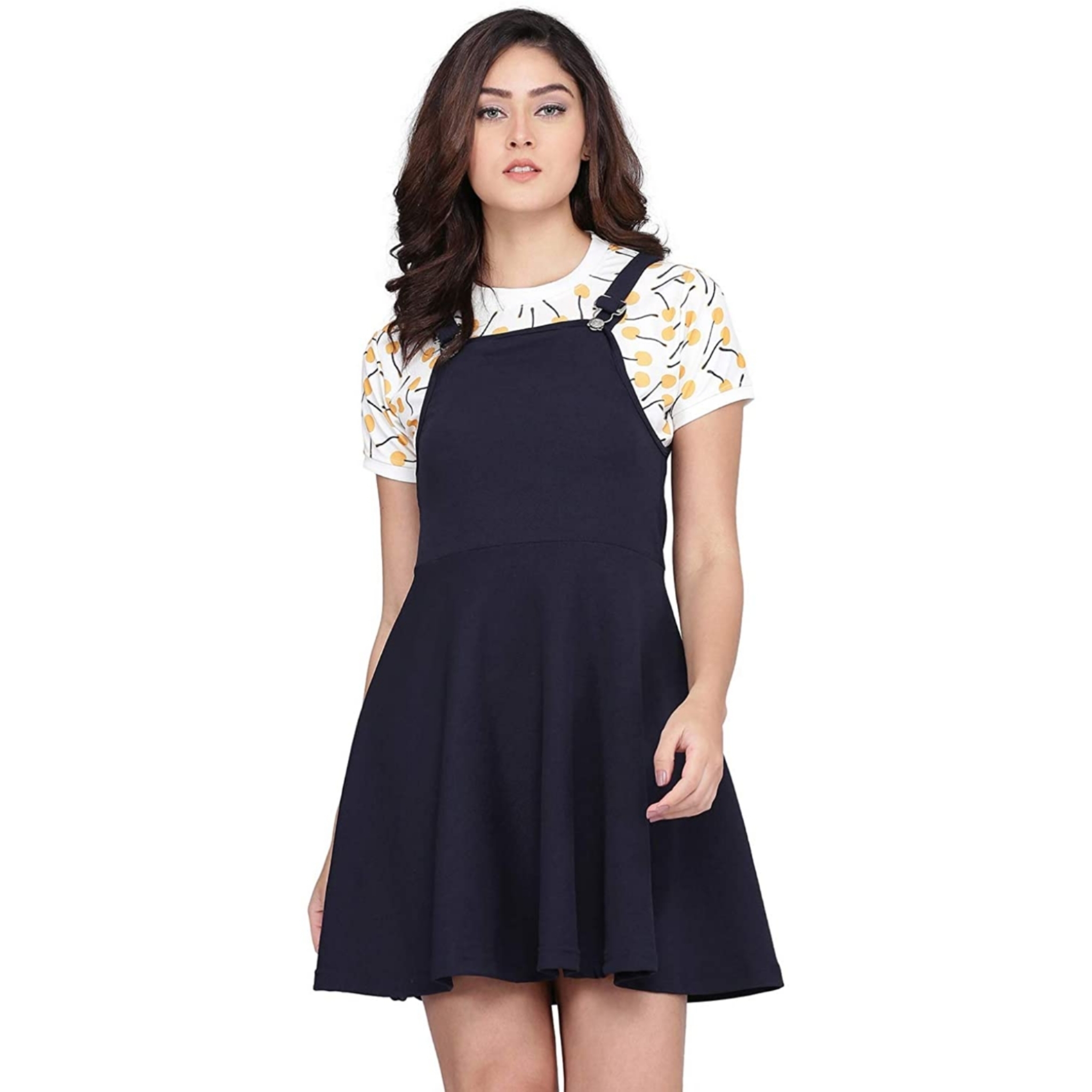 Women's Regular Fit Blue Midi Dress