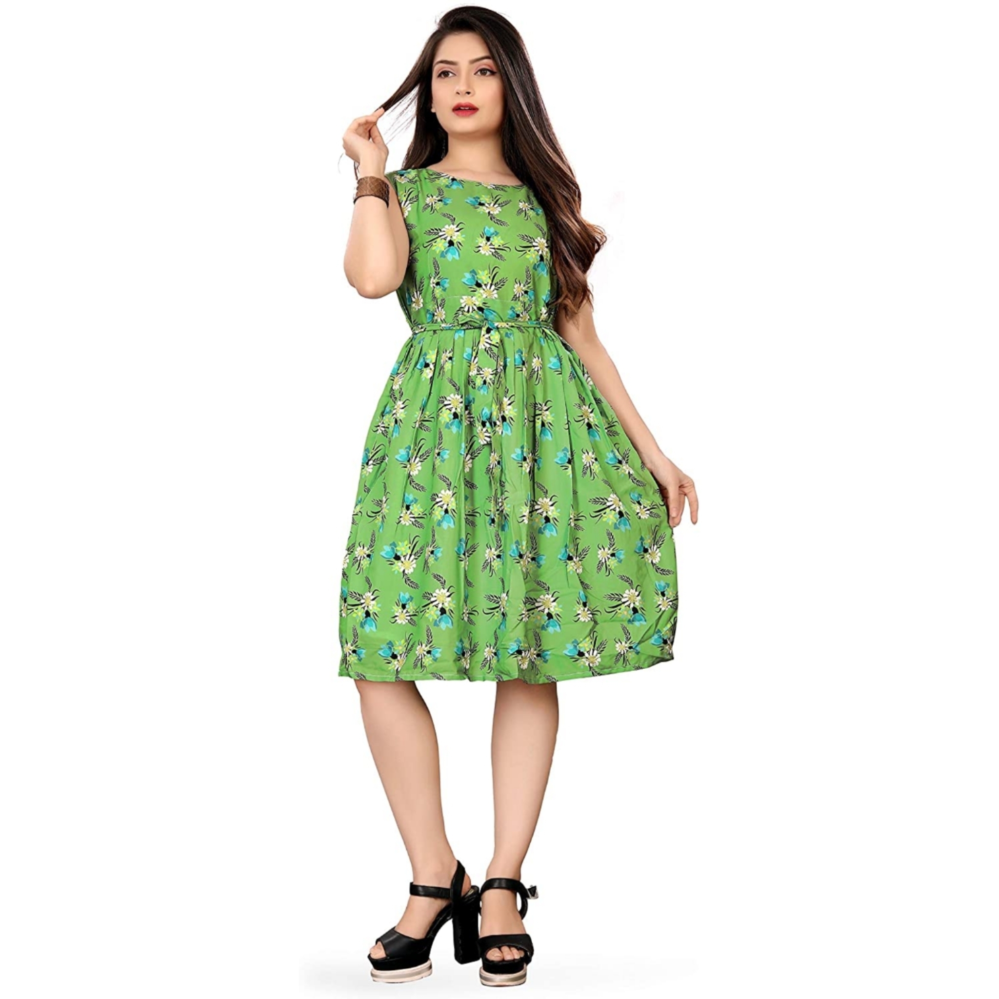 Women's Printed Knee Length Dress