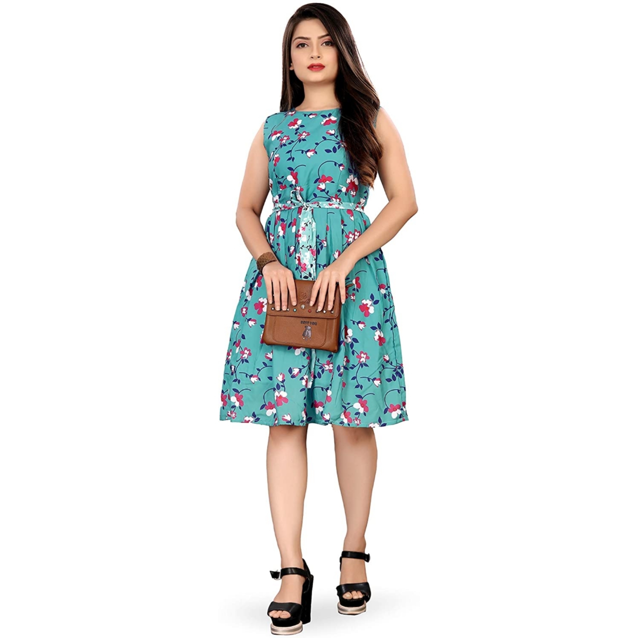 Women's Printed Knee Length Dress